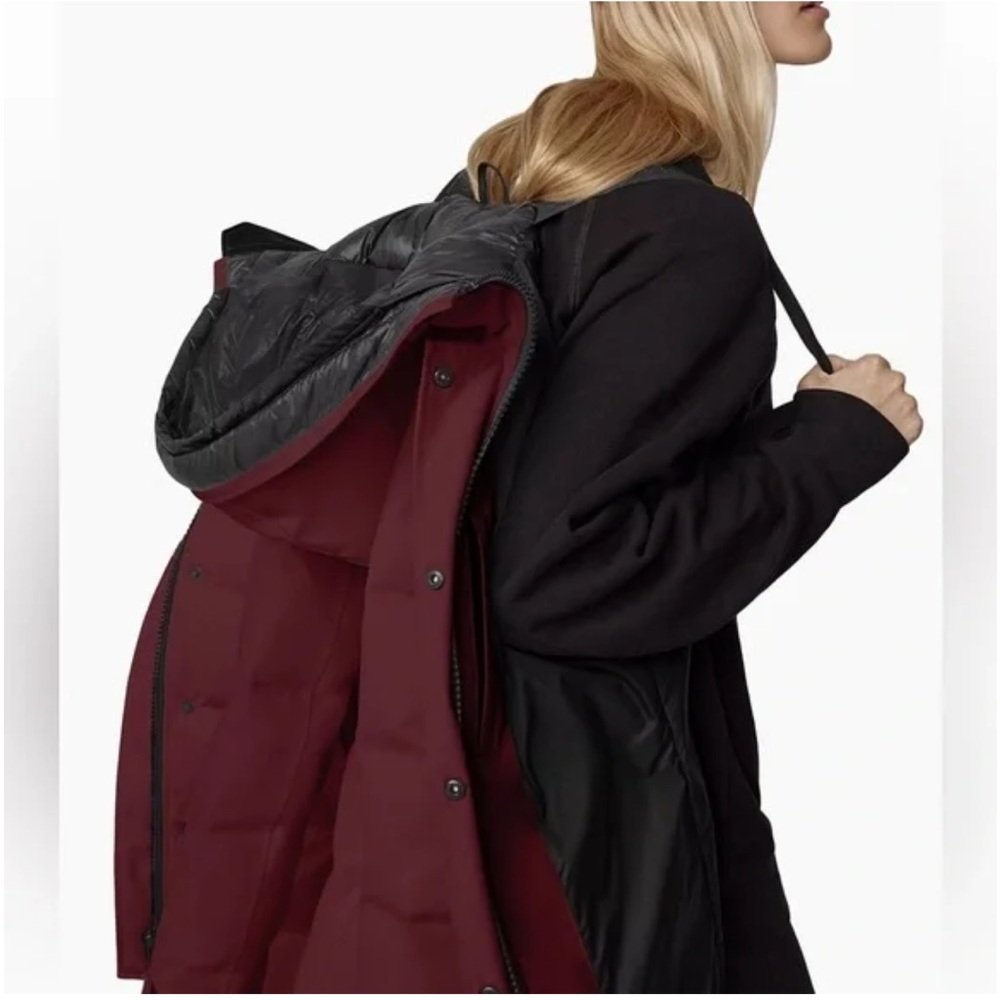 New Canada Goose Shelburne Down-Filled Parka in Garnet Stone Size XS - Picture 12 of 13
